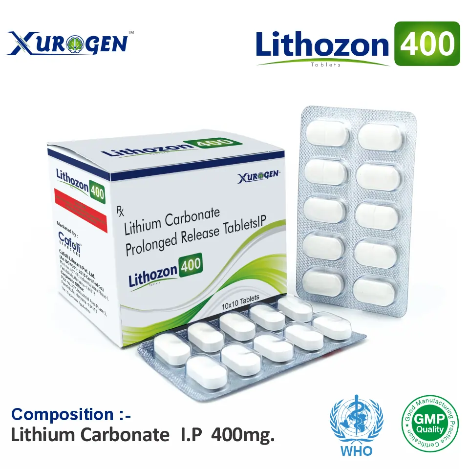 Lithium carbonate 400 mg tablet PCD pharma franchise